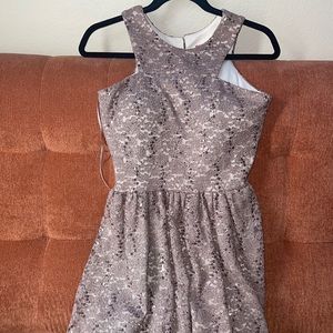 Tan color with flower pattern